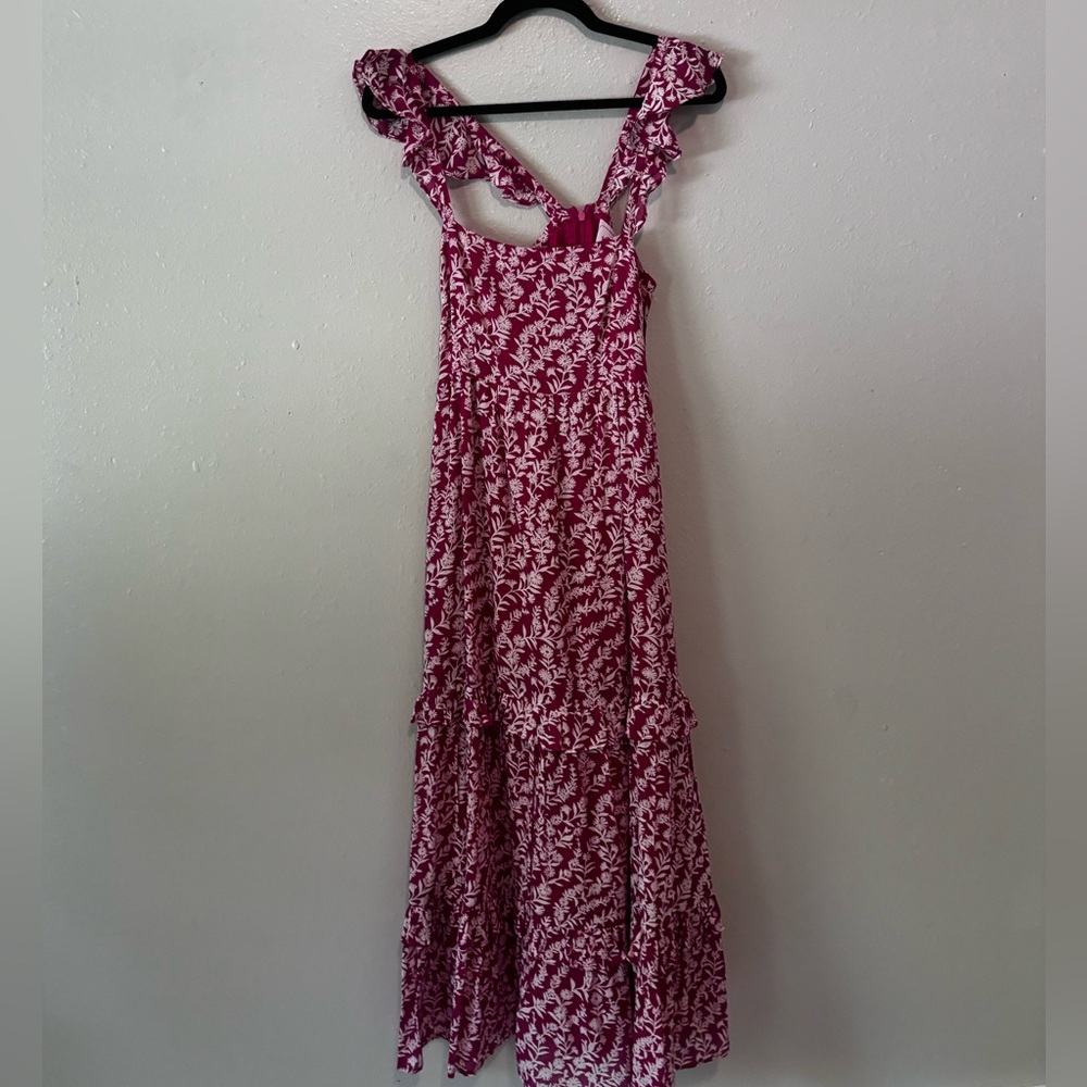 Banjanan maxi floral ruffle dress